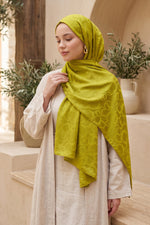 Série De Foulards Jacquard Modernes Vert