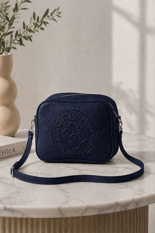 Monogram Çapraz Askılı Çanta Lacivert