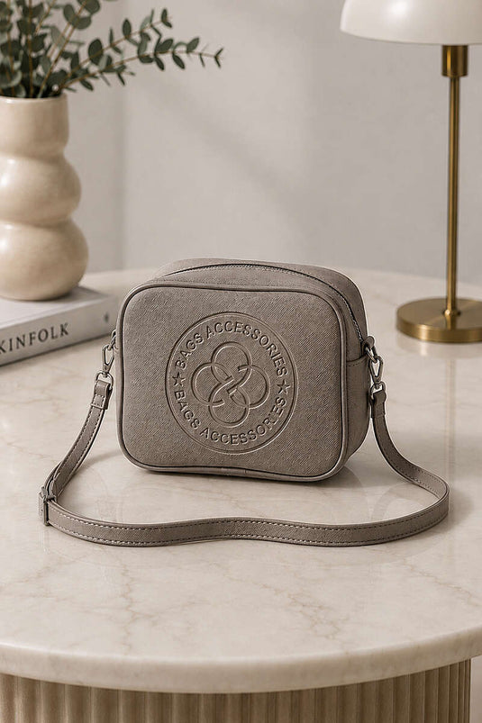 Monogram Çapraz Askılı Çanta Platin