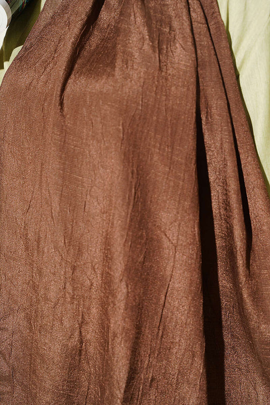 Monogram Patterned Shawl In Coffee Color