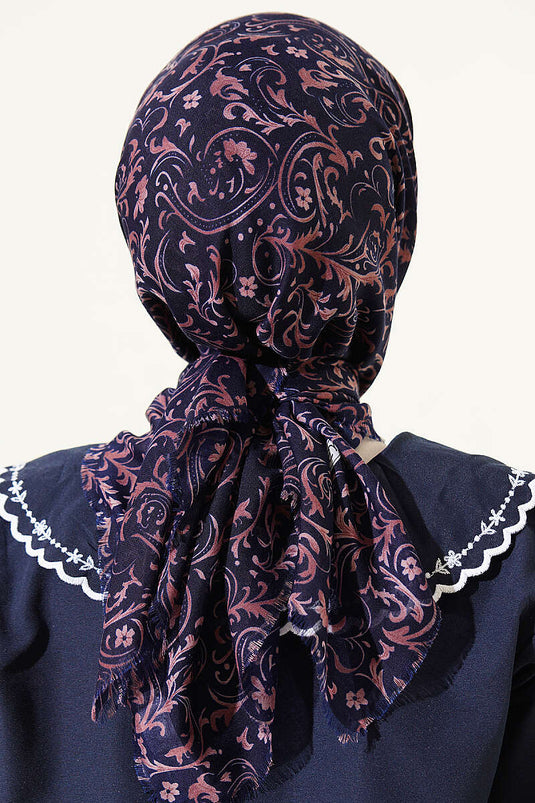 Motifli Flamu Cotton Eşarp Parlement
