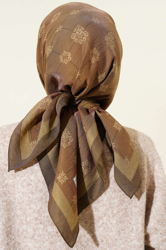 Patterned Modal Scarf Latte