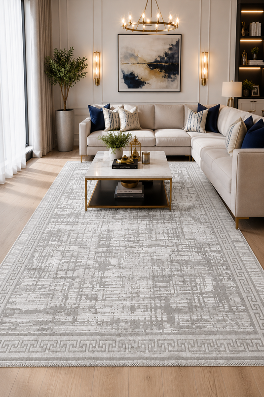 Mozaik motif kilim gris