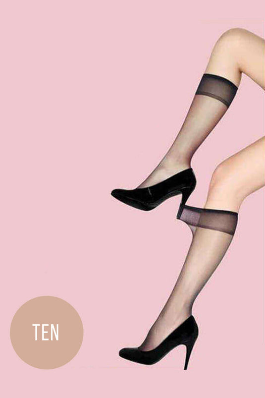 جوارب رفيعة بطول الركبة من Good News 20 Den 57 Ten