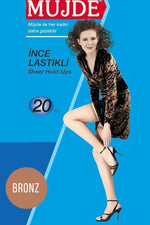 Müjde Collants Fins Élastiqués 20 Deniers Taille 38 Bronze