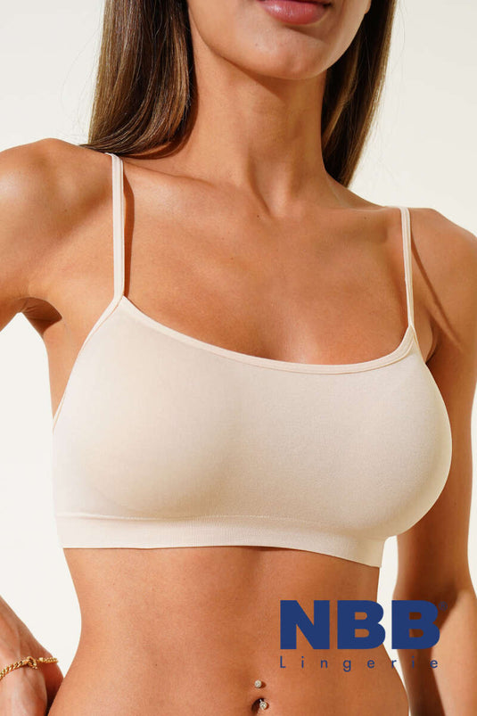 NBB Dikişsiz İnce Askılı Büstiyer Ten