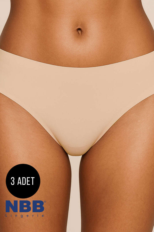 NBB 3'lü Lazer Kesim Basic Külot Ten