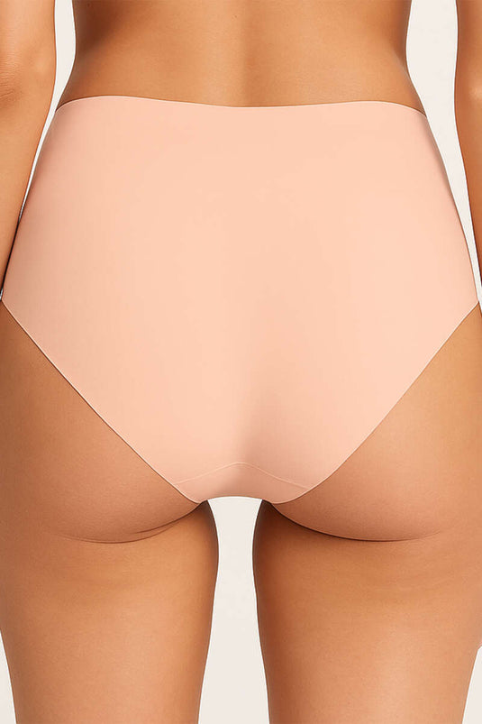 Lot de 3 culottes taille haute découpées au laser NBB, couleur bordeaux cappuccino