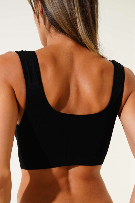 NBB Cup'lı Toparlayıcı Sporcu Sütyen Siyah
