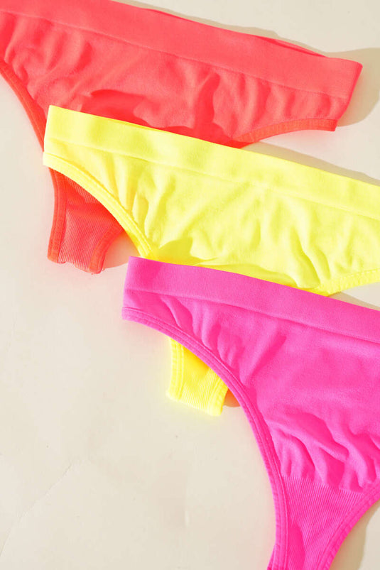 NBB Dikişsiz 3'lü String Külot Neon P.S.O