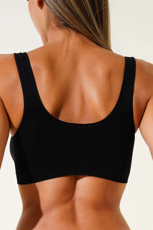 NBB Seamless Wide Strap Bustier Black
