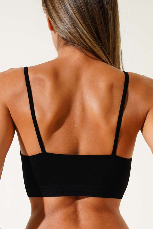 NBB Dikişsiz İnce Askılı Büstiyer Siyah