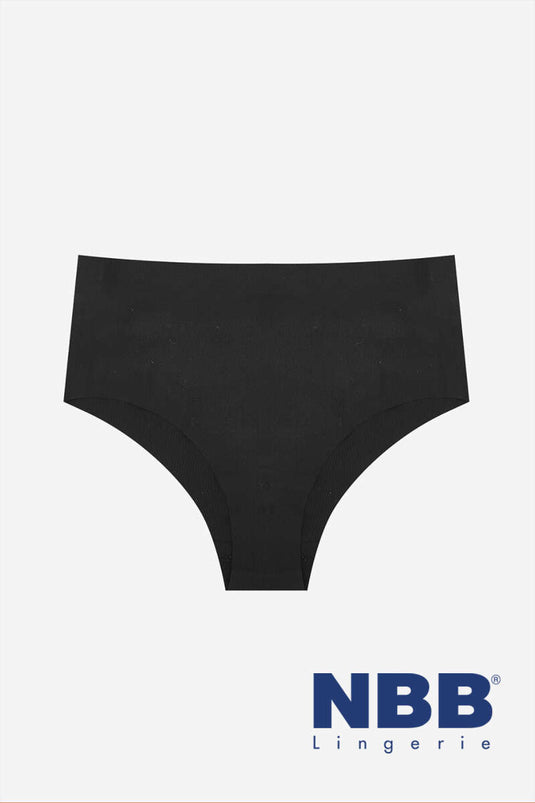 سراويل داخلية سوداء بدون خياطة بتقنية القطع بالليزر من إن بي بي