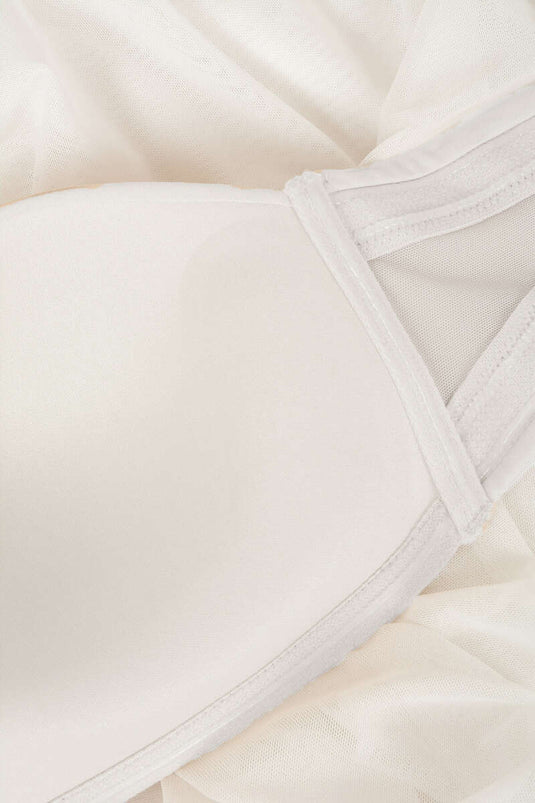 Soutien-gorge sans armatures rembourré sans bretelles NBB écru
