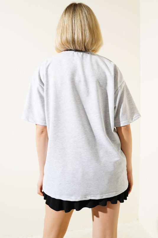 T-shirt imprimé New York gris