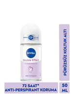 Nivea Double Effect Violet Senses Déodorant Roll-On Femme Effet Lissant 72 Heures 50 Ml