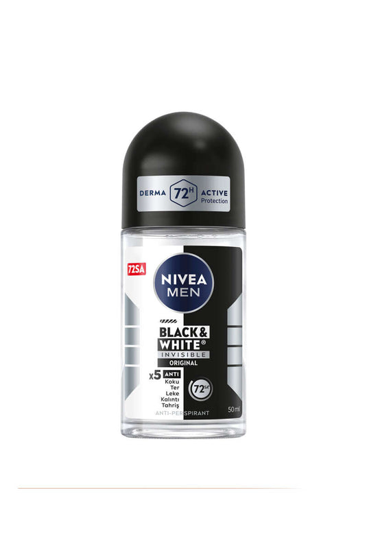 Nivea Men Black & White Invisible Original 72 Hour Men's Roll-on Deodorant 50 ml