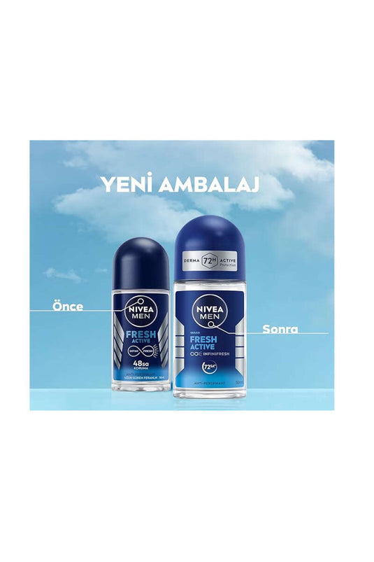 Nivea Men Fresh Active Ocean Extracts 72-Hour Men's Roll-on Deodorant 50 ml