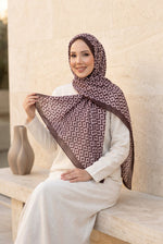 Série De Foulards Nora À Motifs En Acajou Chaud