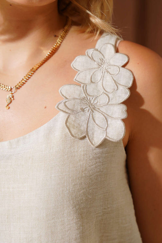 Omzu Çiçek Detaylı İkili Takım Taş