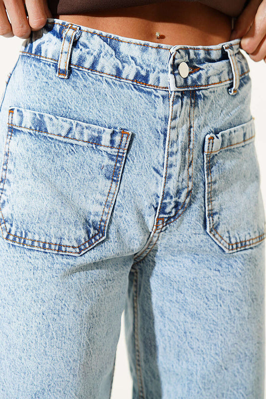 Ön Cepli Weite Jeanshose Hellblau
