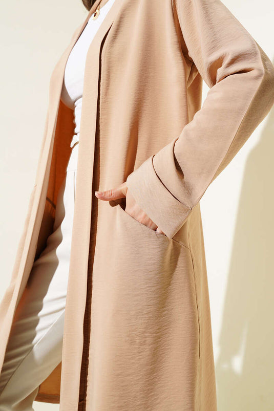 كارديجان لاتيه مفتوح من الأمام بجيوب