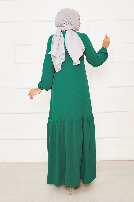 Önü Aller Ve Taş Detaylı Bağlamalı Elbise Benetton