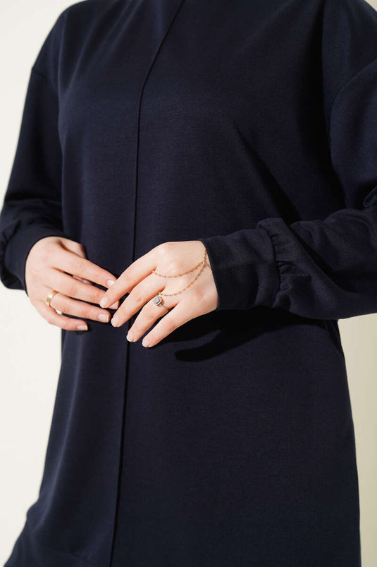 Önü Çımalı Basic İkili Takım Lacivert