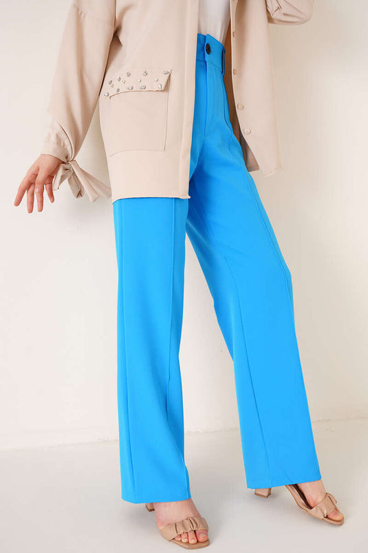 Pantalon Ample Devant Bleu