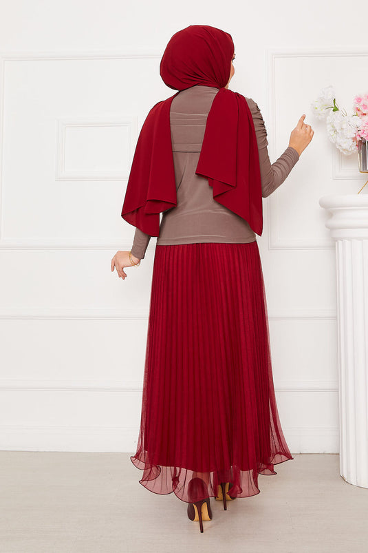 Önü Drapeli Sandy Bluz Vizon