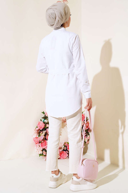 Shirt with Front Cover White