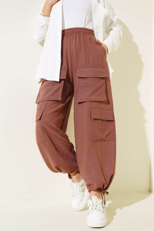 Pantalon avec poche cargo sur le devant Dusty Rose