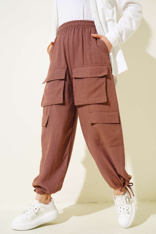 Pantalon avec poche cargo sur le devant Dusty Rose