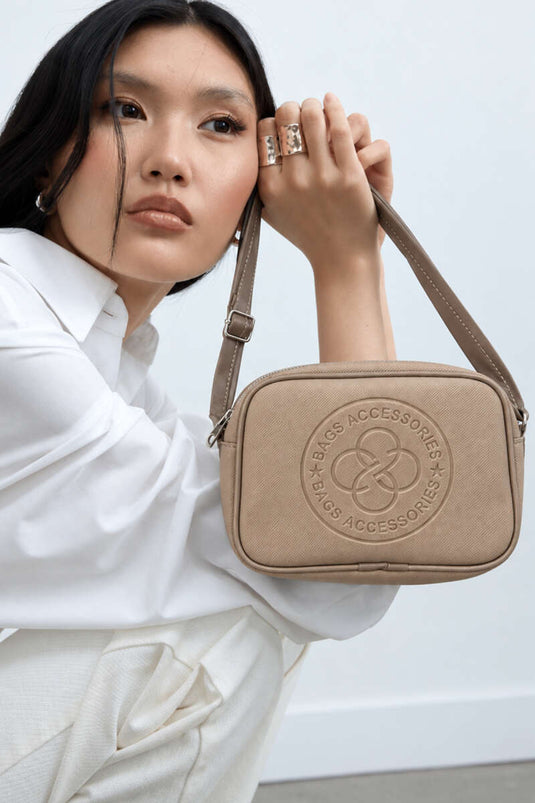 Latte Front-Printed Bag