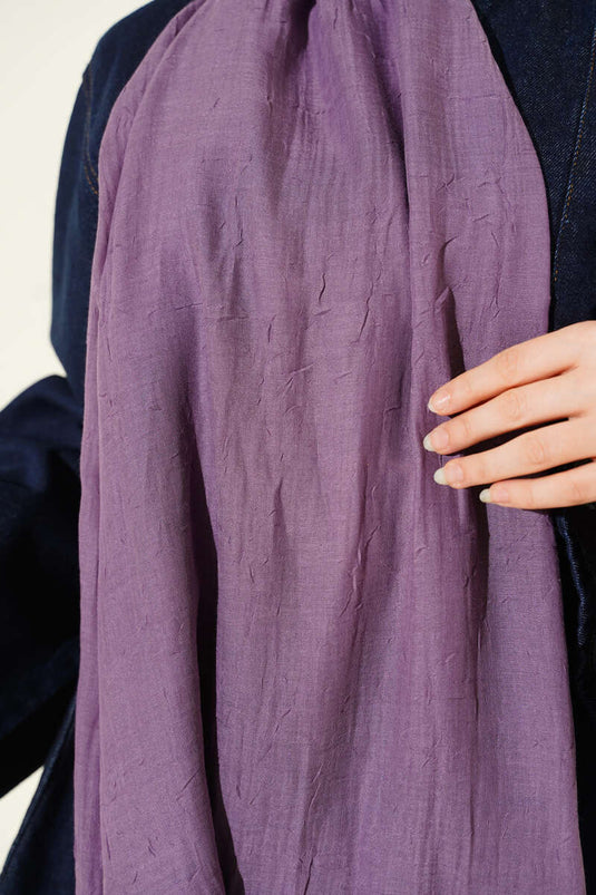 Organic Bamboo Crush Shawl Lavender