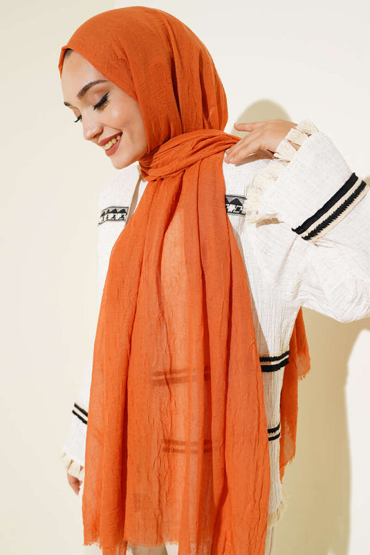Organik Bambu Kraş Şal Mercan -132