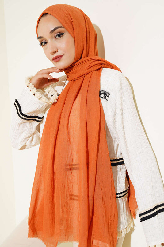 Organik Bambu Kraş Şal Mercan -132