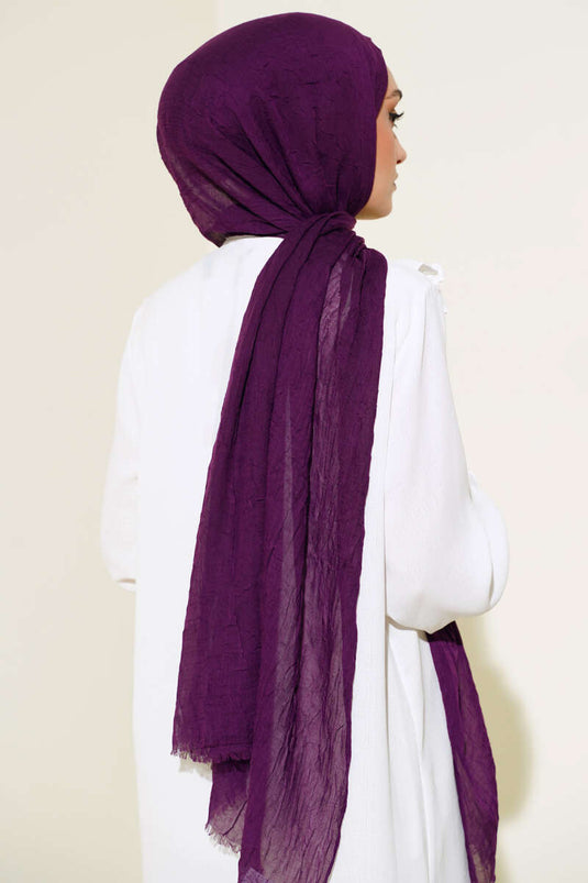 Organik Bambu Kraş Şal Mürdüm -33