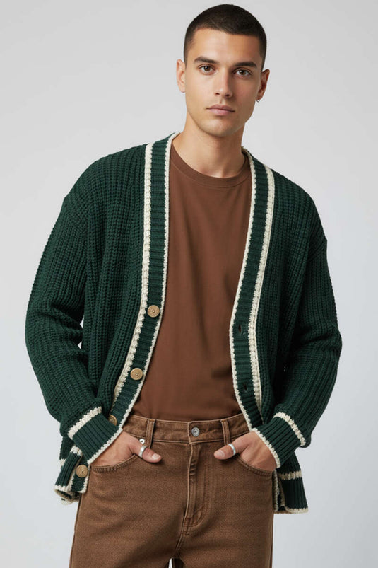 كارديجان محبوك، أخضر داكن