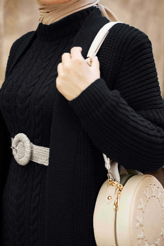 Ensemble cardigan en maille noir