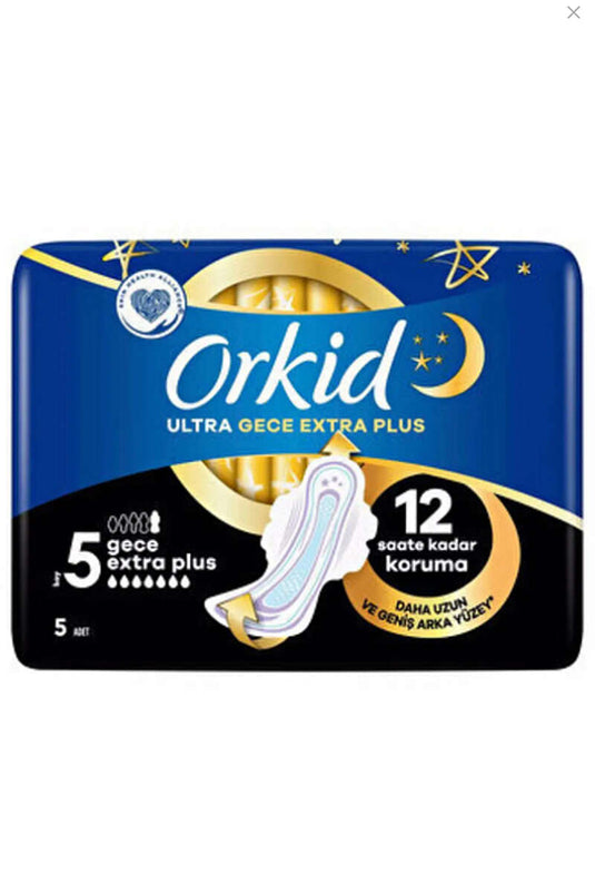 Orkid Ultra Hijyenik Ped Gece Extra Plus 5 Adet