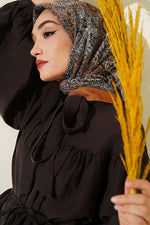 Écharpe Motif Vintage Camel