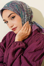 Écharpe Motif Vintage Magenta