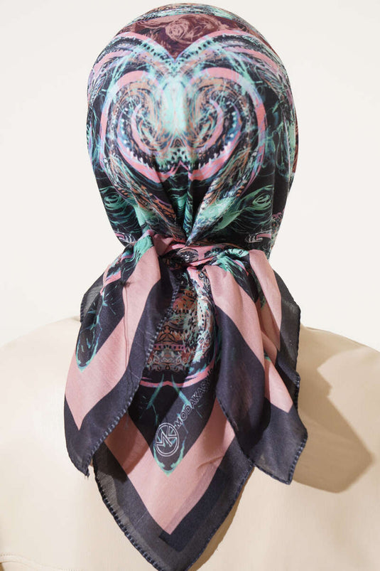 Authentic Paisley Pattern Scarf Salmon