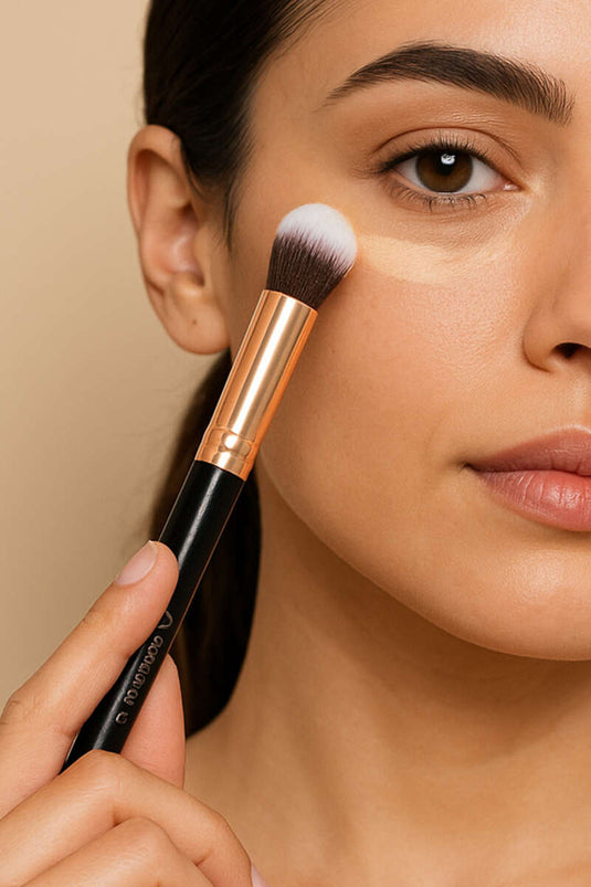 فرشاة إخفاء العيوب البيضاوية السوداء