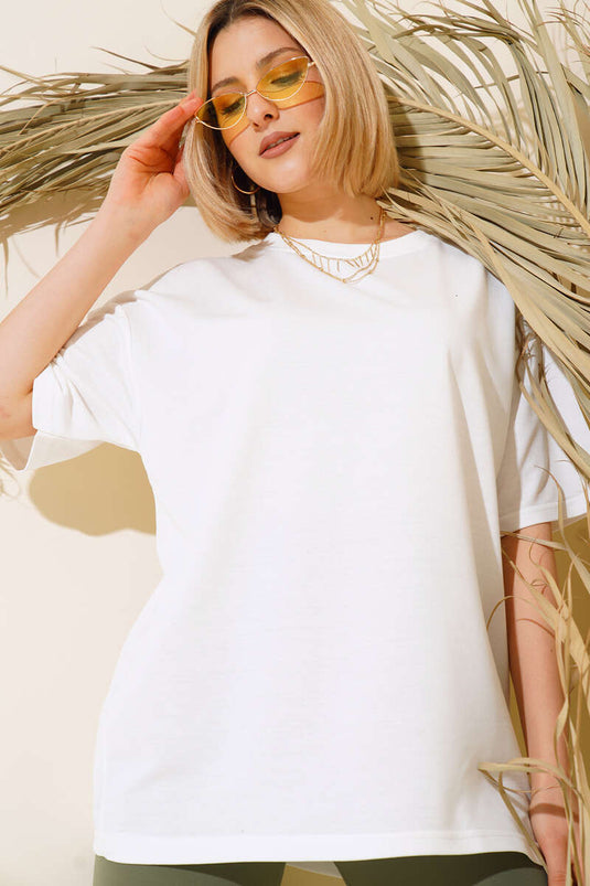 Oversize Basic T-shirt Ekru