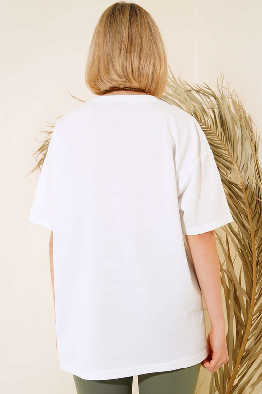 Oversize Basic T-shirt Ekru