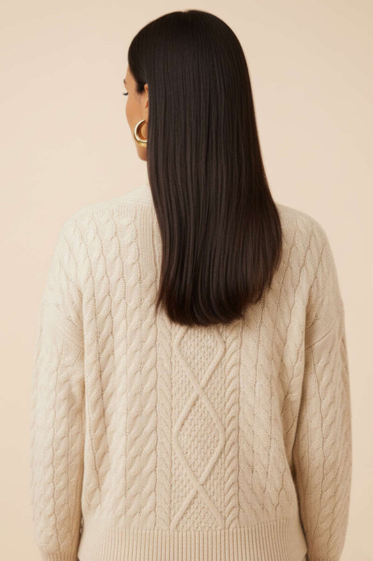 Gilet oversize en maille à poches, beige