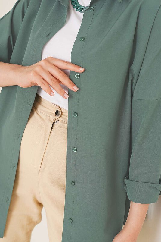 Oversize Gömlek Çağla Yeşili