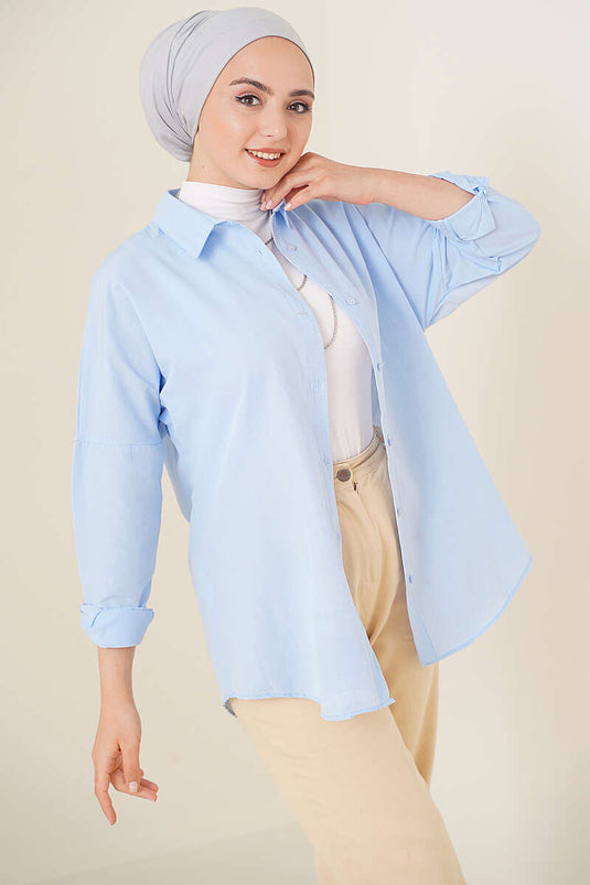 Chemise oversize bleue